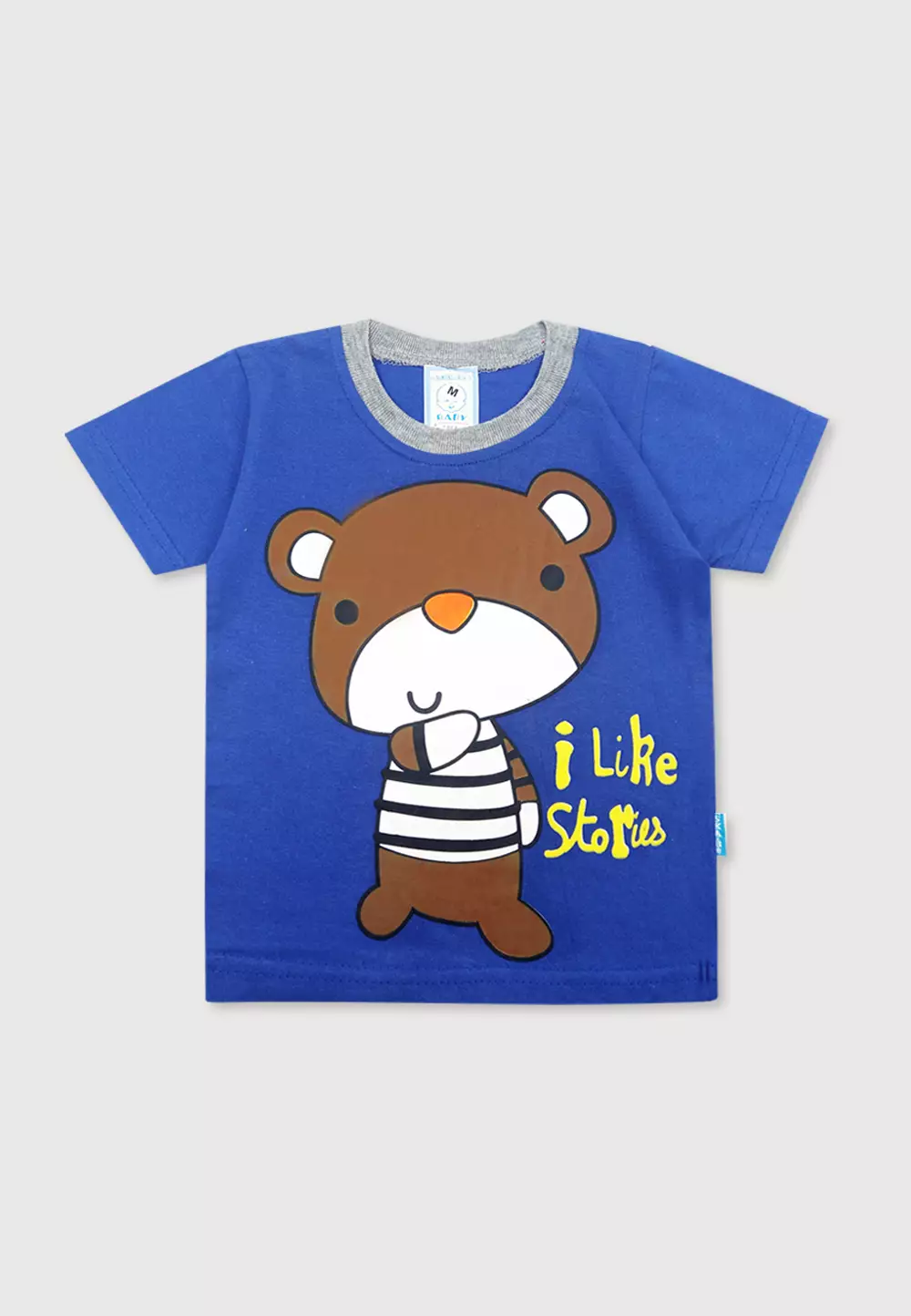 Wakakids Baju Bayi Anak Laki Laki Usi 6 Bulan Hingga 12 Bulan Setelan Celana Kaos Motif Bear Like Stories 2864 Biru