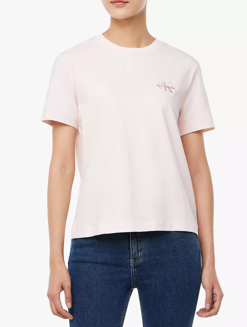 Calvin Klein - Core Essentials Monogram Embroidery Tee - Pink