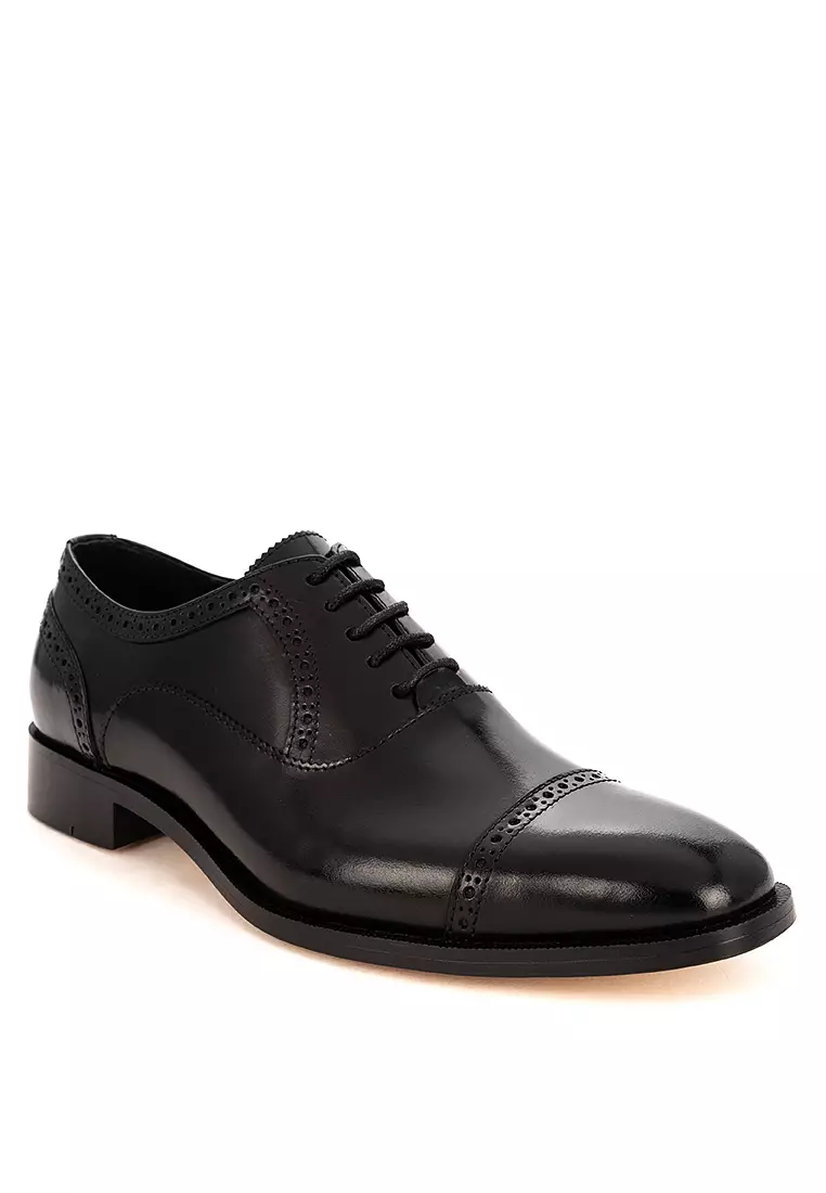 Discount on Bristol Shoes  shoes - SKU: Bradburry Black Captoe Oxford Shoes