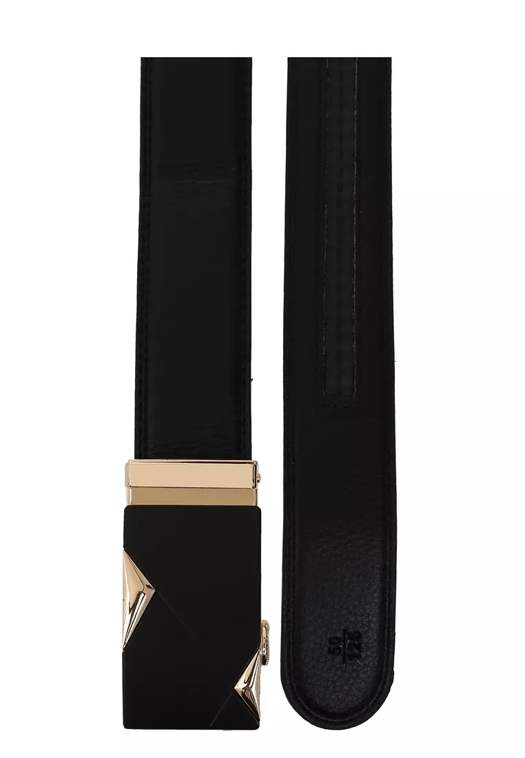 Hazel Tali Ikat Pinggang Fashion Pria Model 1 Material Kulit Premium ORIGINAL - Black