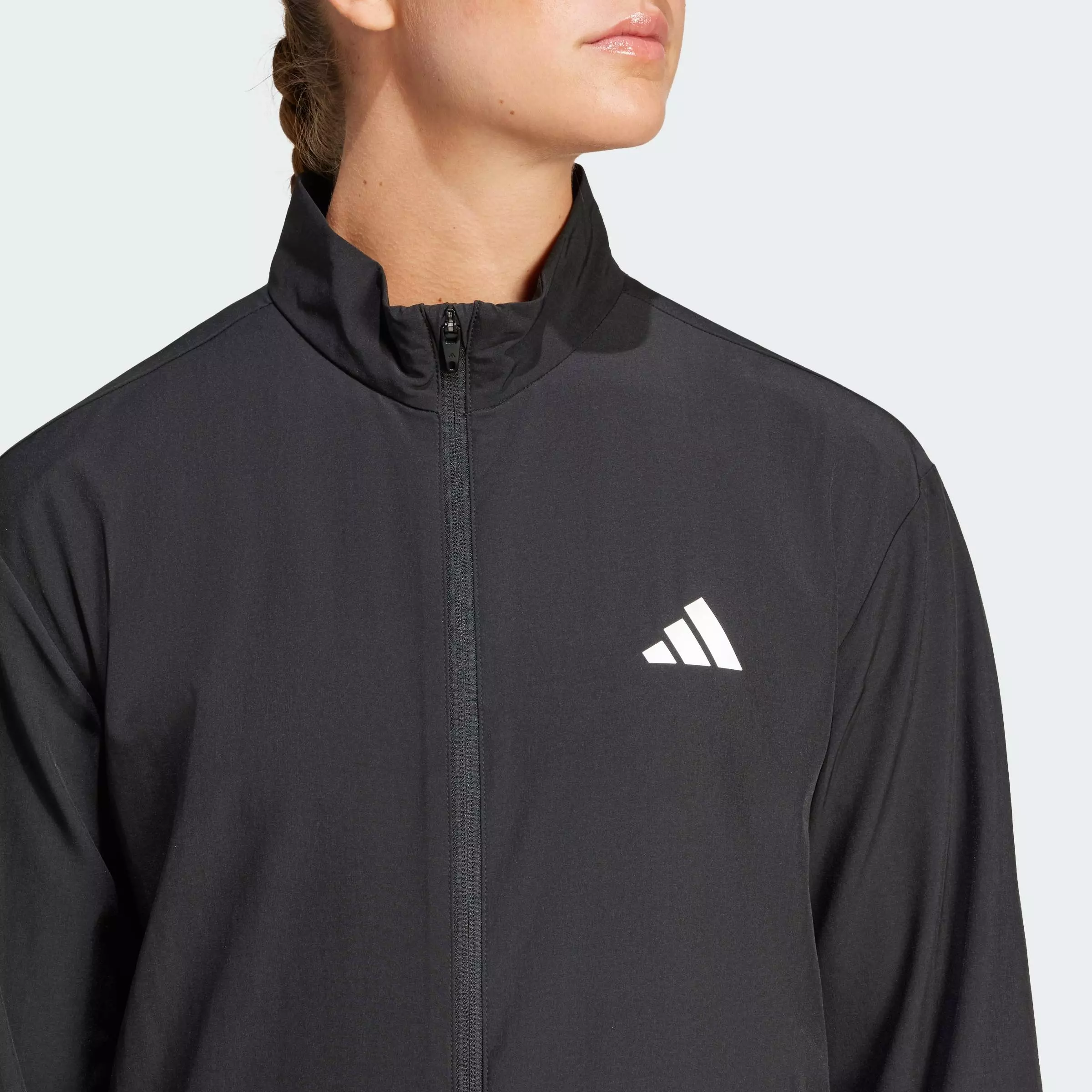 Gym & Training Train Essentials 3-Stripes Woven Warm-Up Jacket Women Black JD6539