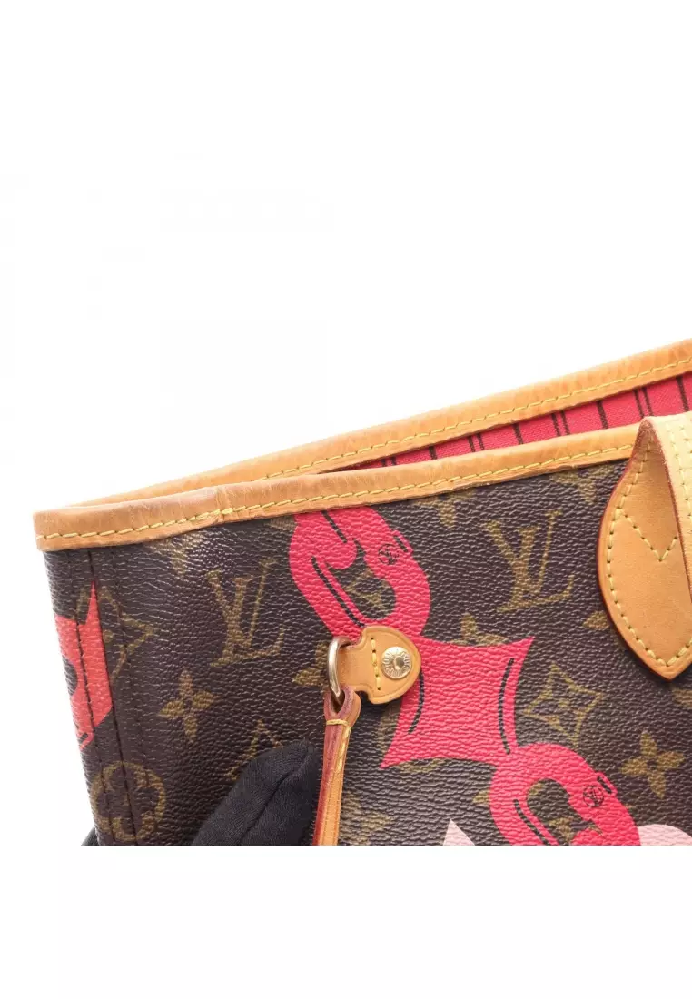 Pre-Loved Louis Vuitton Neverfull MM MonogramBay Shoulder bag tote bag PVC leather Brown multicolor