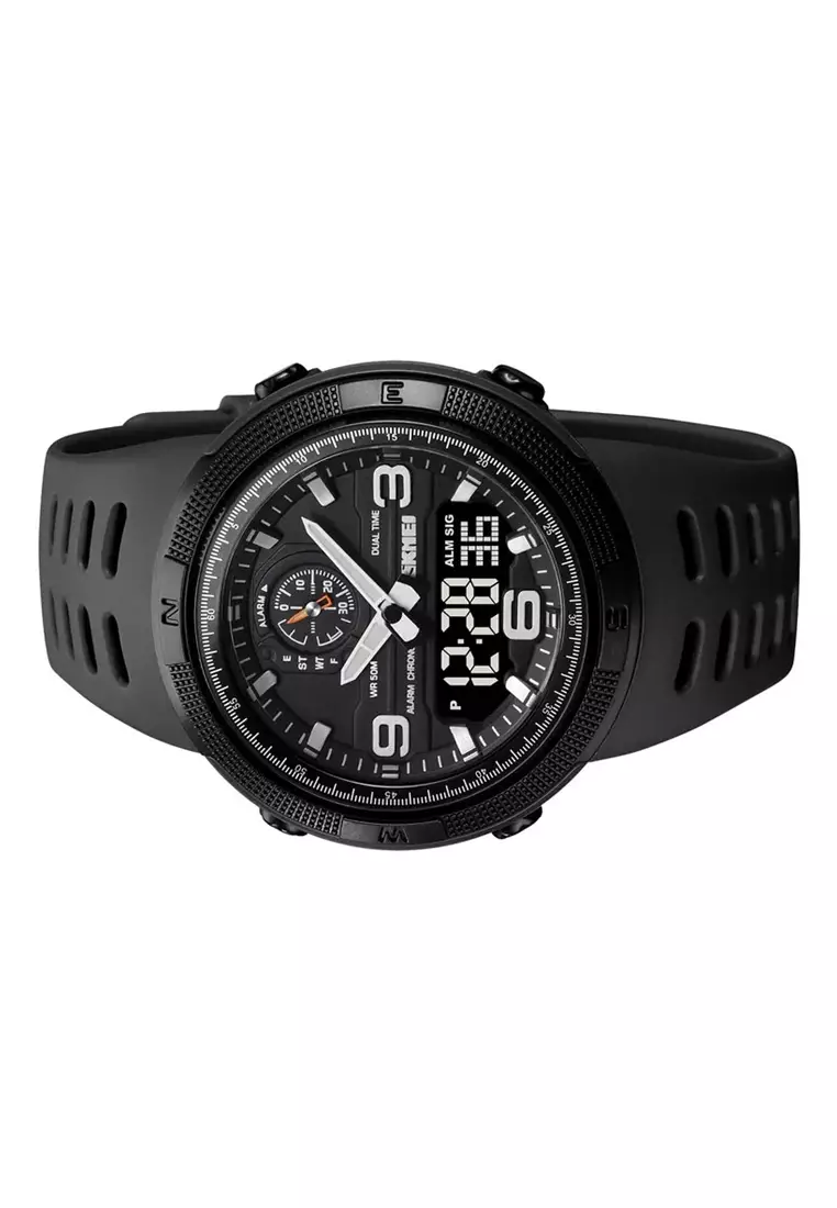 Jam Tangan Digital Analog Pria Sporty LED Light Material TPU Waterproof ORIGINAL