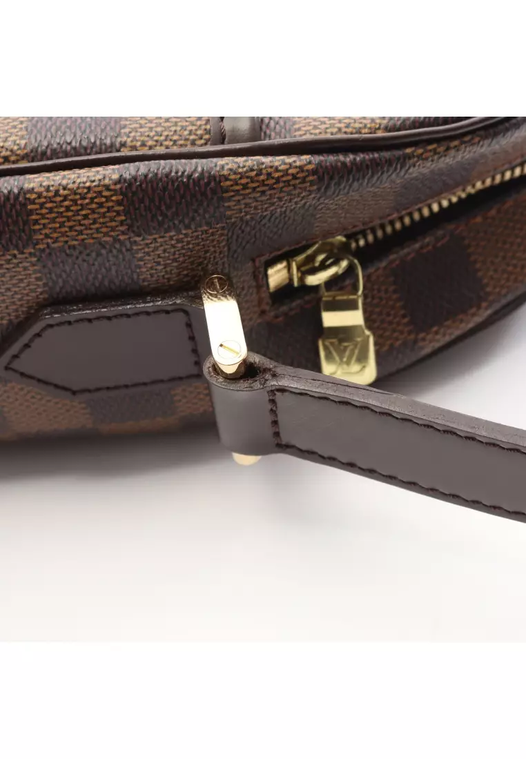 Pre-Loved Louis Vuitton Ipanema GM Damier  ebene Shoulder bag PVC leather Brown