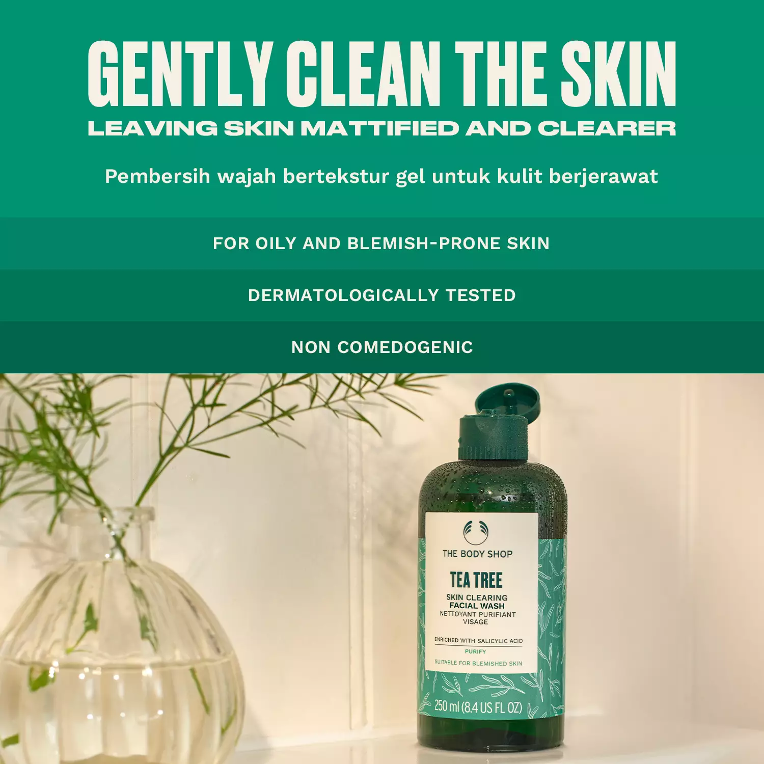 Jual The Body Shop Tea Tree Skin Clearing Facial Wash 250ml Original 2024 ZALORA Indonesia