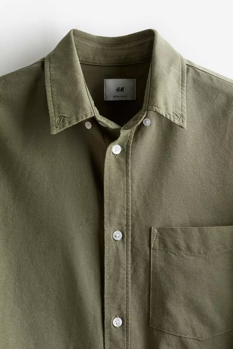 H&M Moss Camo Button Down Shirt, Men's Fashion, Muslim Wear, Tops on  Carousell