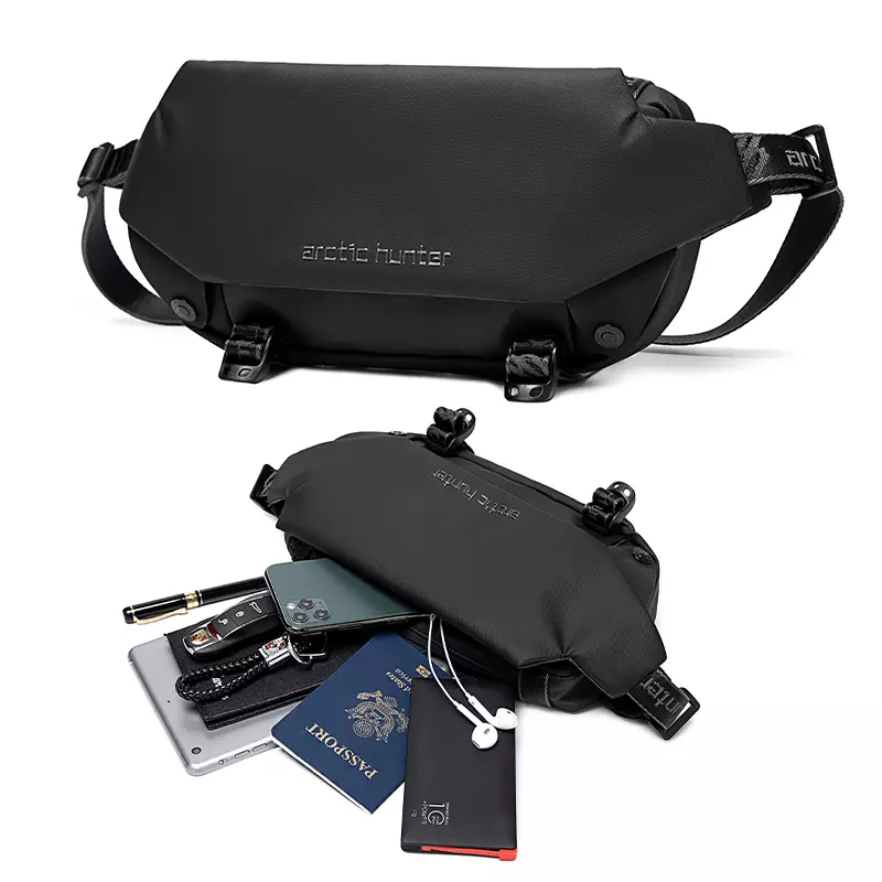 Arctic Hunter YB00047 Tas Selempang Pria WaistBag Pria Sling Bag Pria - BLACK