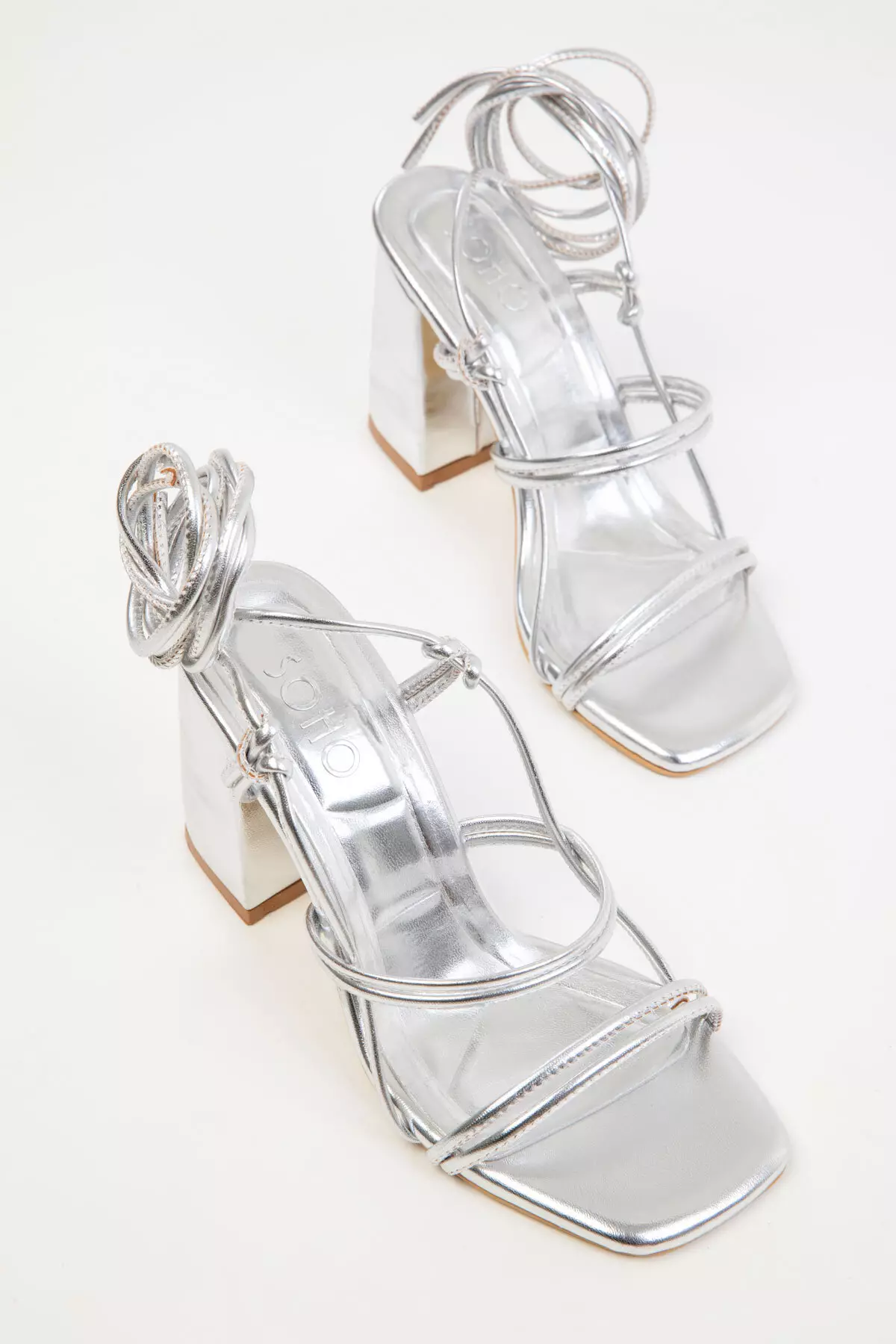 Silver Women's Classic Heeled Shoes 20363
