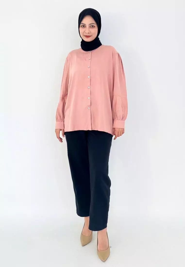 Kemeja Cotton Grenda [Soft Pink]