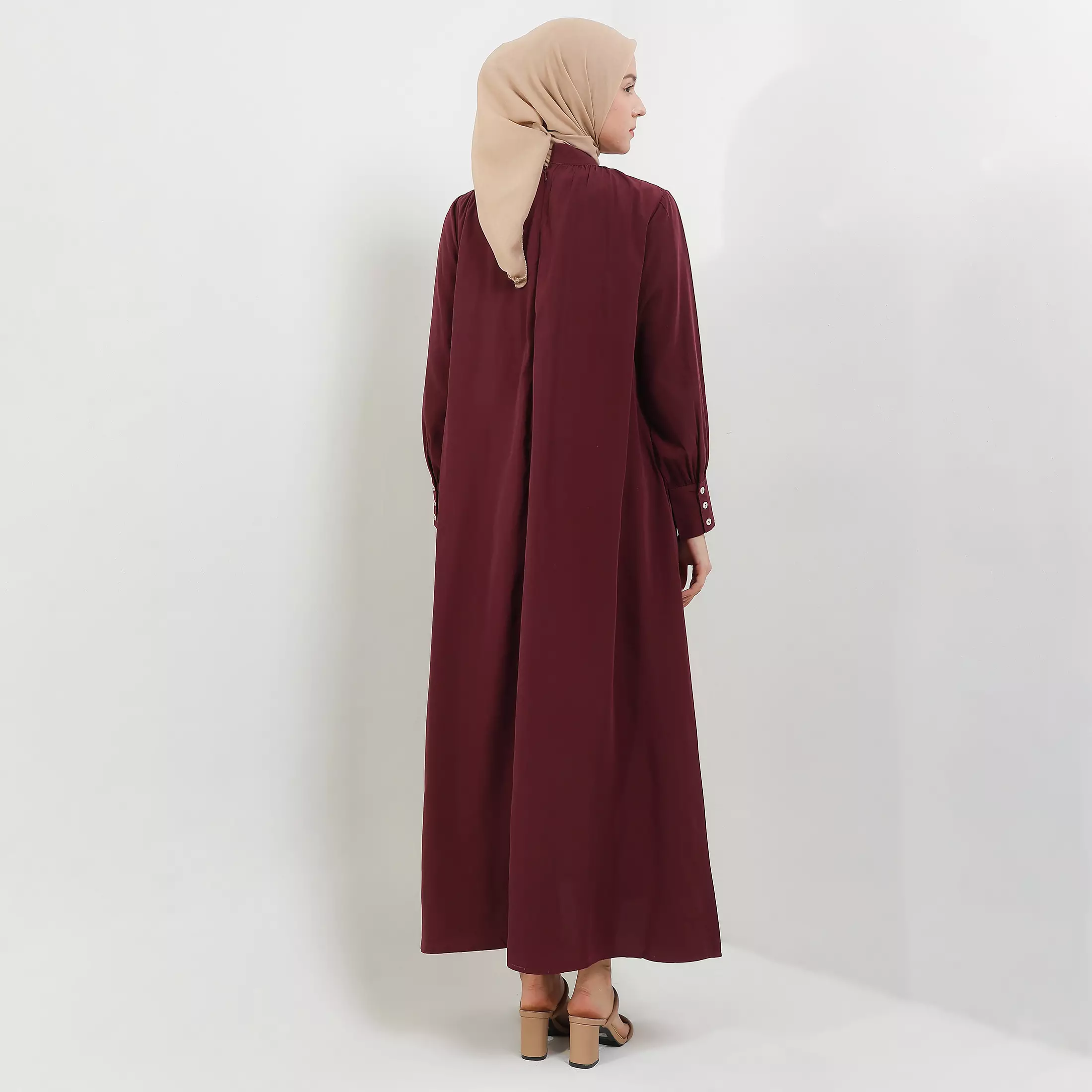 MFMW Jauhara Dress Gamis Maroon