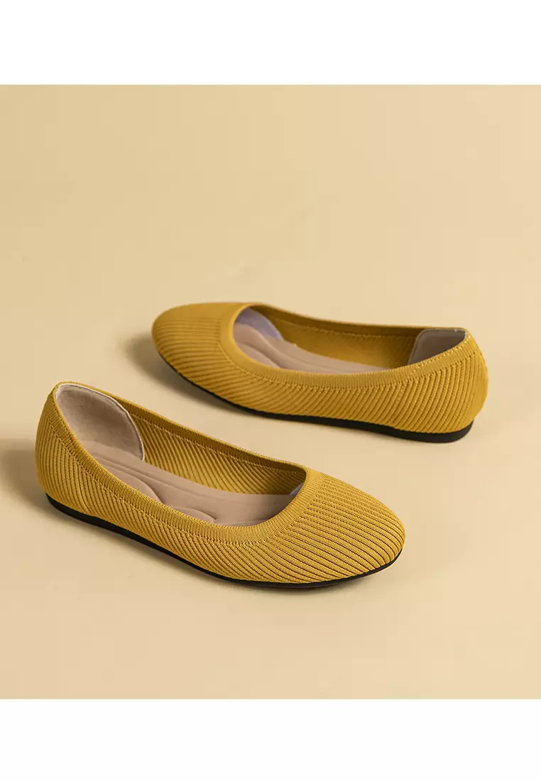 Round-toe Fly Knit‌ Flat Shoes TJ-Y2