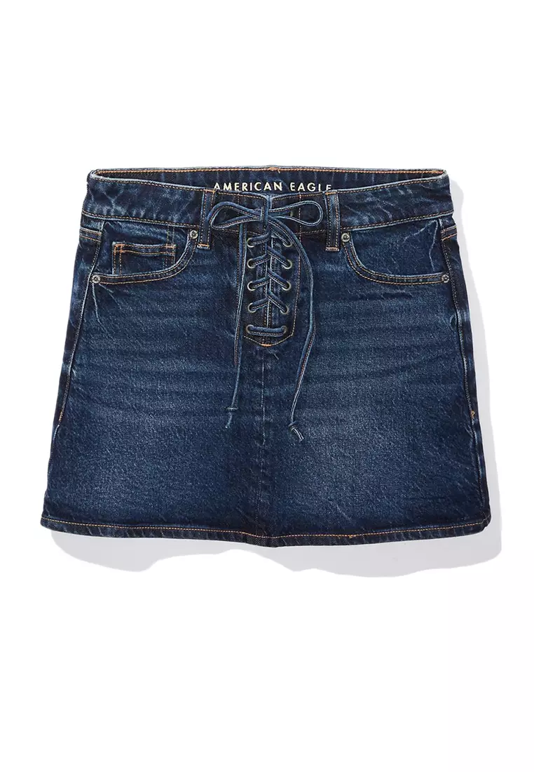 Jual American Eagle Aline Denim Mini Skirt Original 2024 ZALORA Indonesia