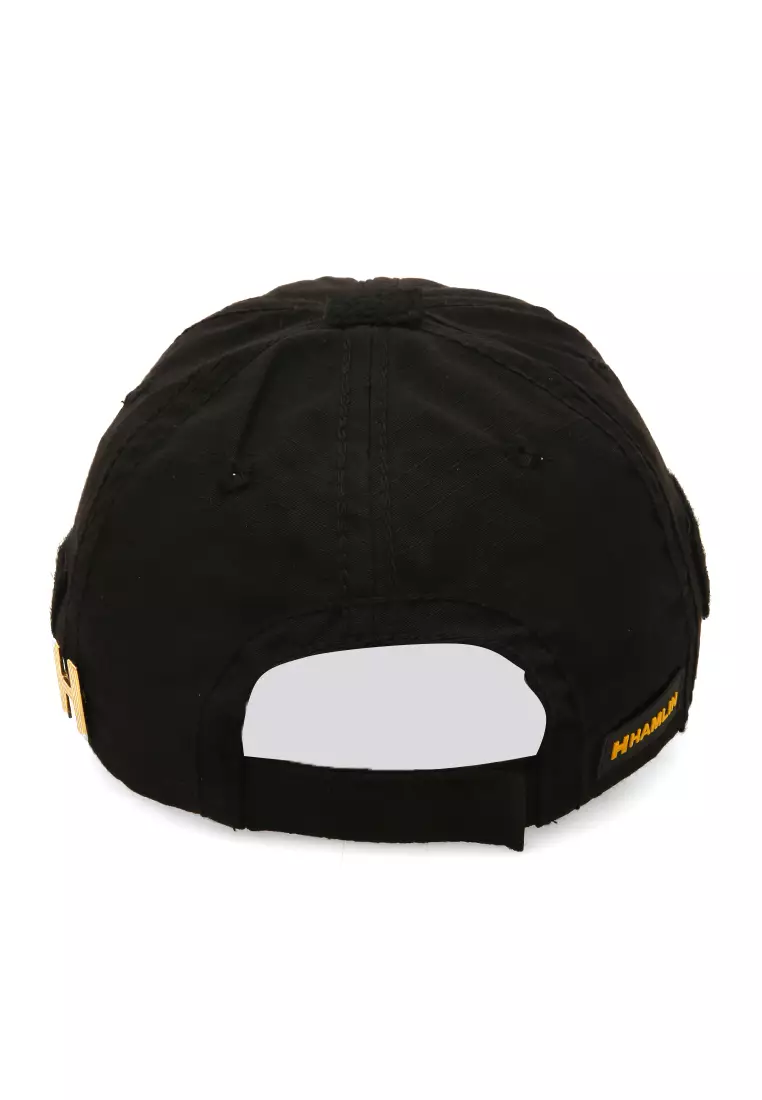 Jahari Topi Baseball Polos Unisex Pengait Velcro Material Cotton ORIGINAL - Black