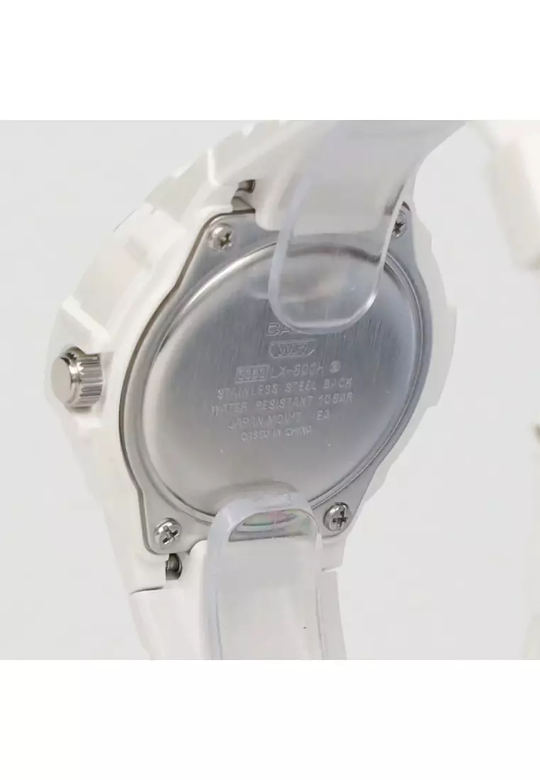 LX-800H-7A1V Women Analog Watch White Resin Band