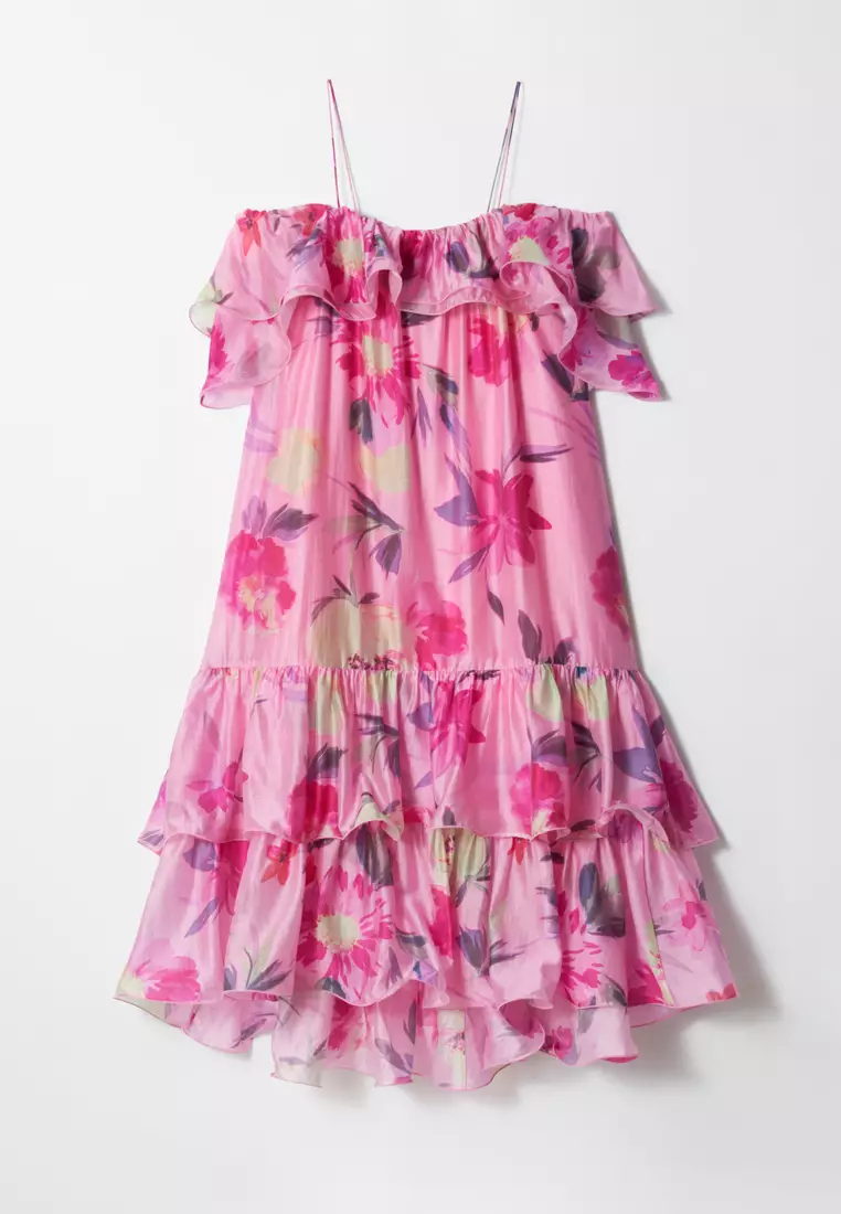 Off-Shoulder Ruffle Maxi Dress