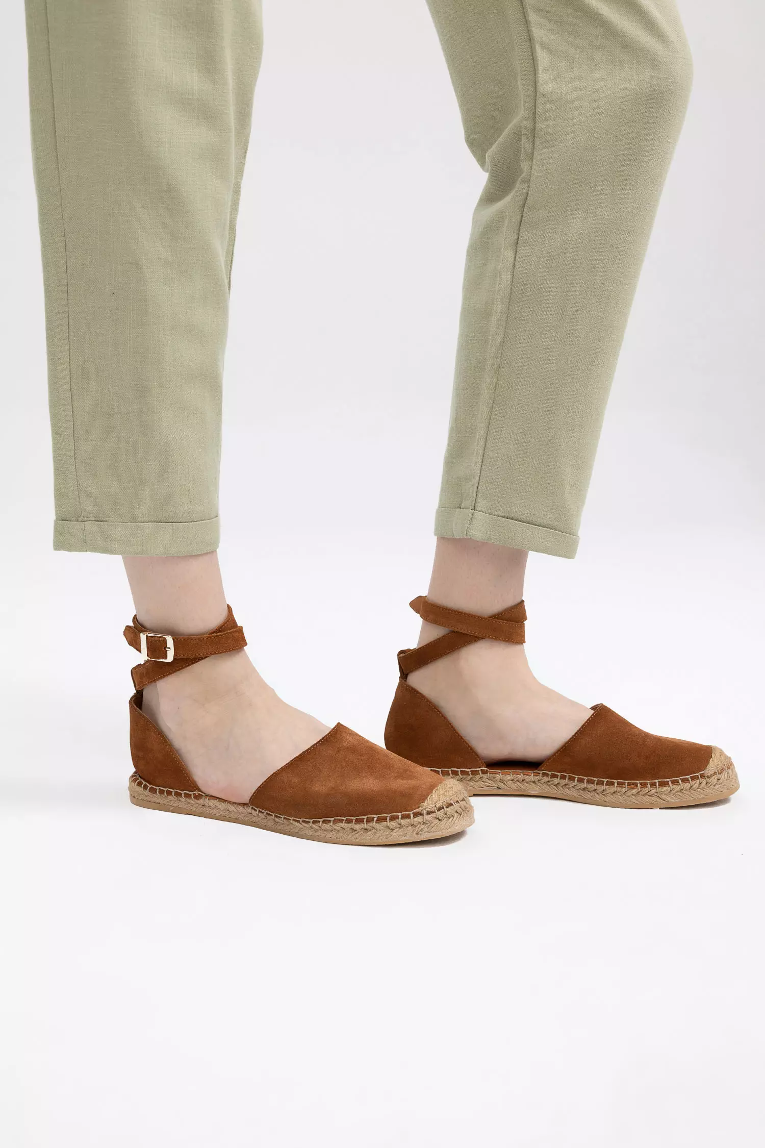 Flat Sole Slip On Faux Leather Suede Espadrilles