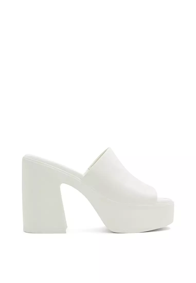 Aldo white platform sandals outlet