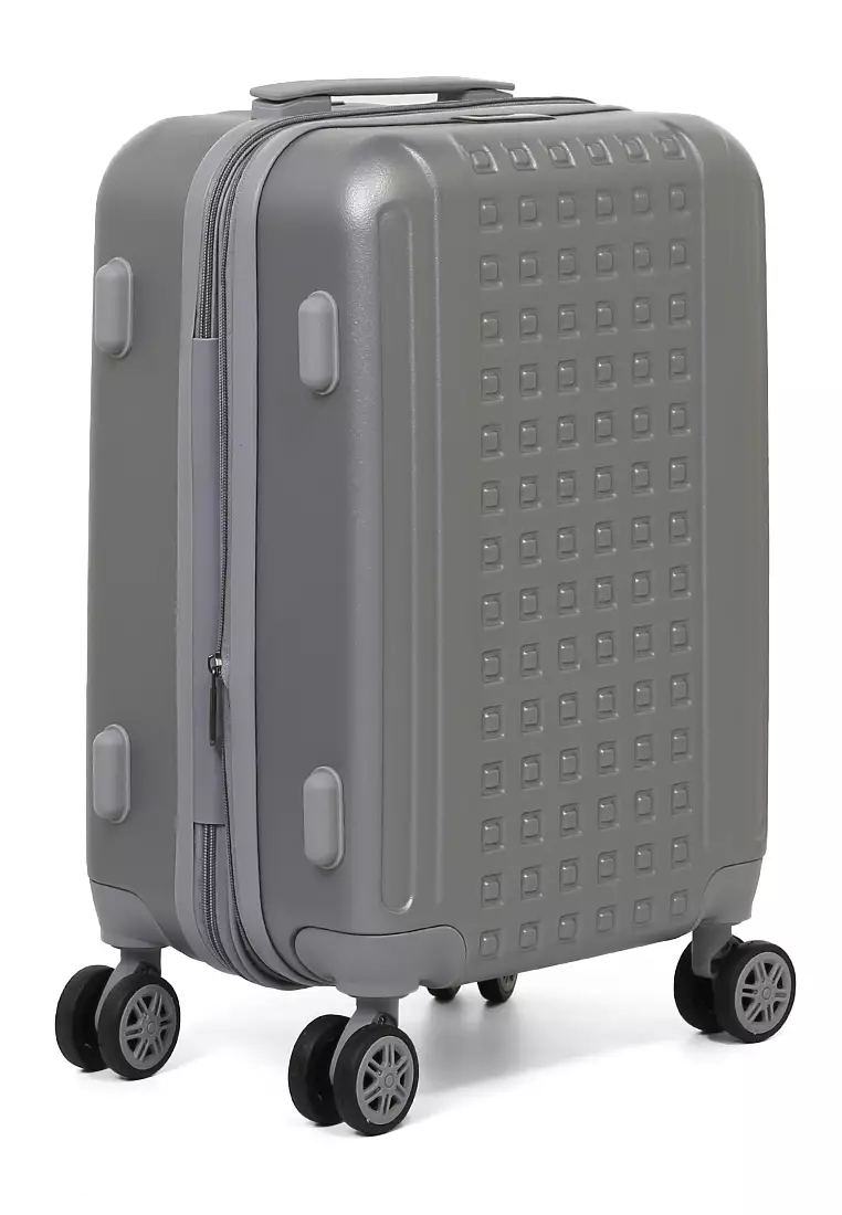 Carlton Koper Hardcase TSA Lock Unisex Size 20 Inch Suitcase Large Compartment Expander Zipper Material Polycarbonate ORIGINAL - Gray