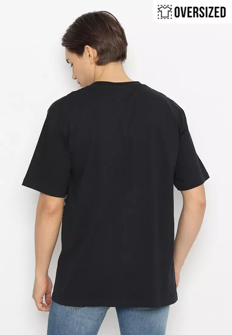 RBJ T-Shirt Cotton Combed Jet Black Oversized Pria 2079350061