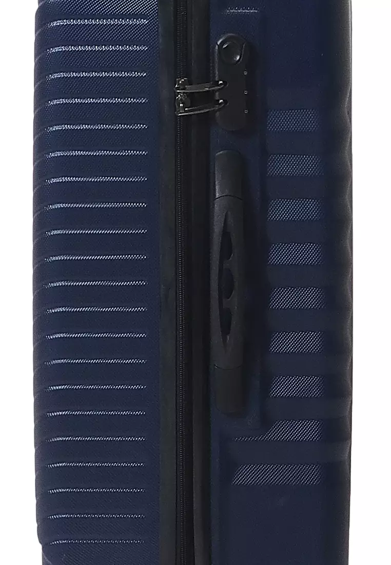 Austin Koper Hardcase Unisex Size 24 Inch Suitcase Combination Lock Large Compartment Tas Travel Material ABS+PVC Coated ORIGINAL - Blue