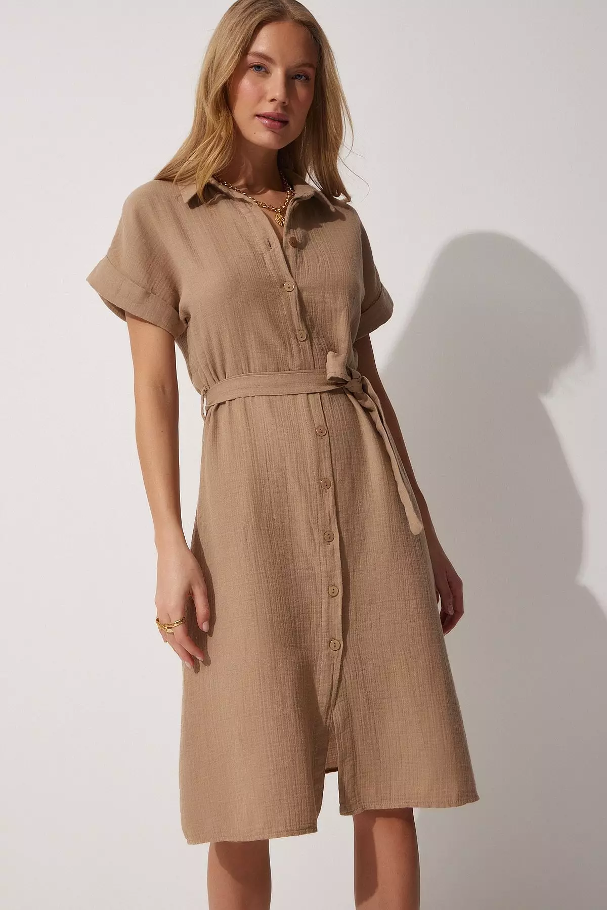 Belted Shirt Dress