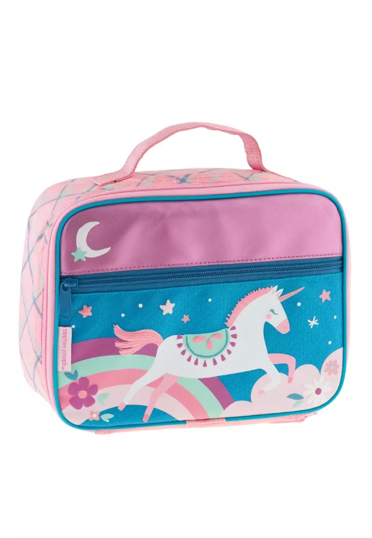 All Over Print Backpack with Lunch Bag for Kids Pink Unicorn Classic