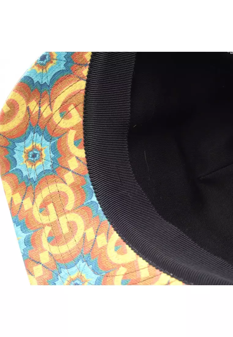 Pre-Loved Gucci GG Kaleidoscope 100th Anniversary mesh baseball cap PVC Navy multicolor