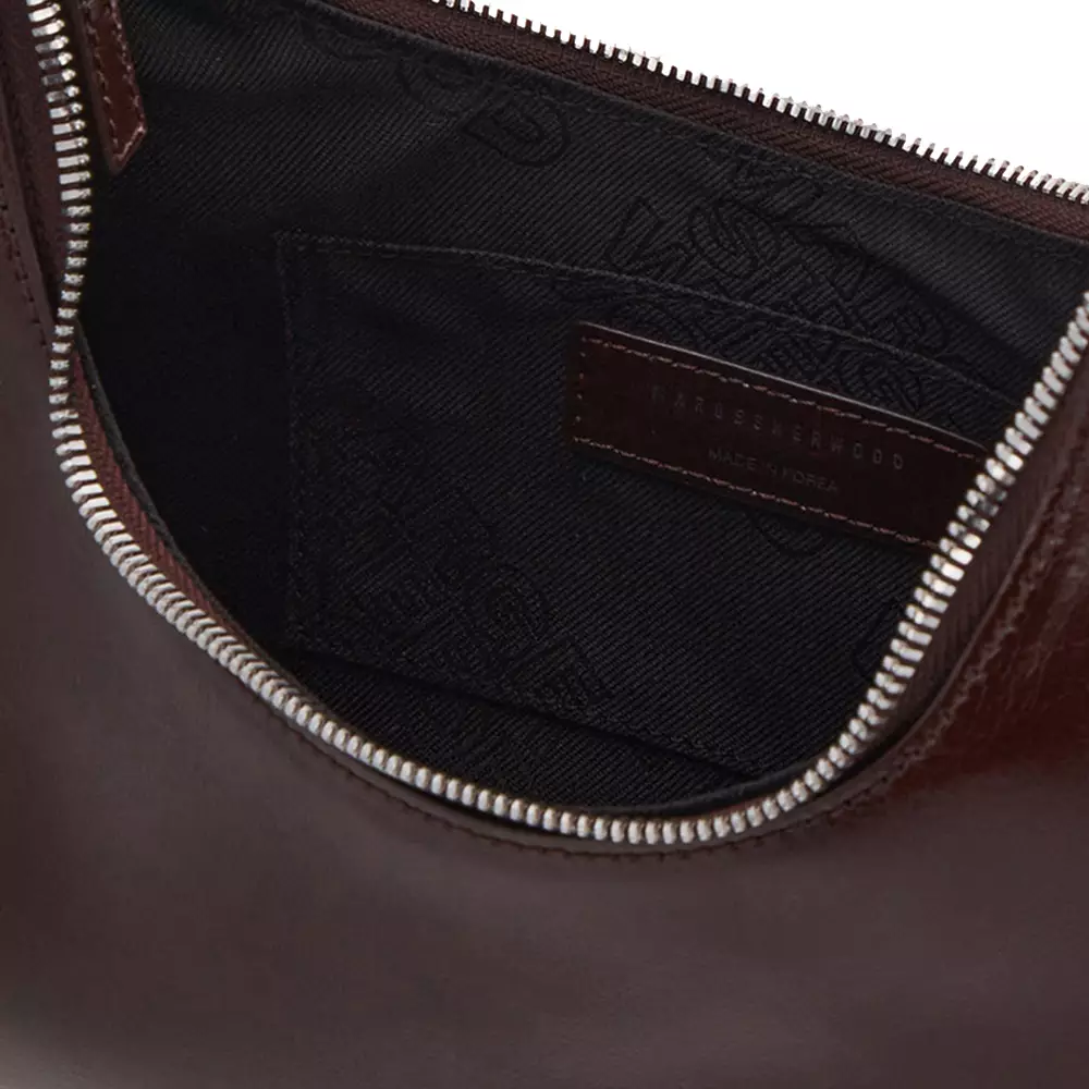 [4.4PRIL KEJUTAN HARGA] Hobo Shoulder Bag Dark Brown Crinkle