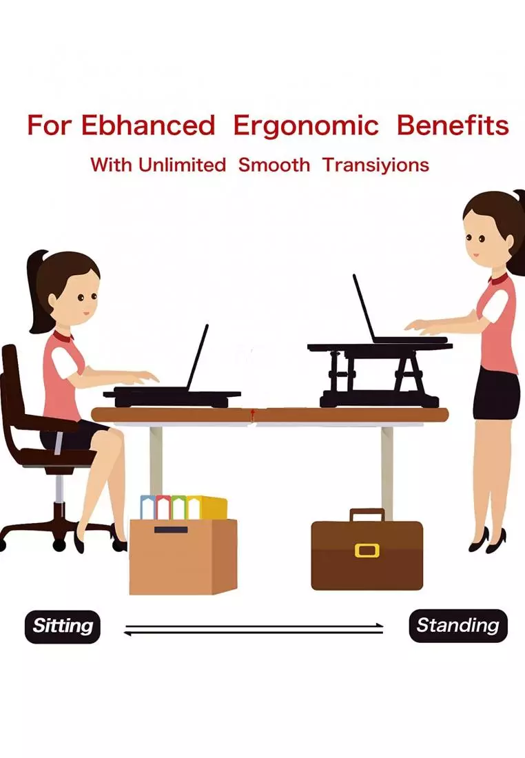 Buy Edge Houseware Height Adjustable Standing Desk Converter 2024
