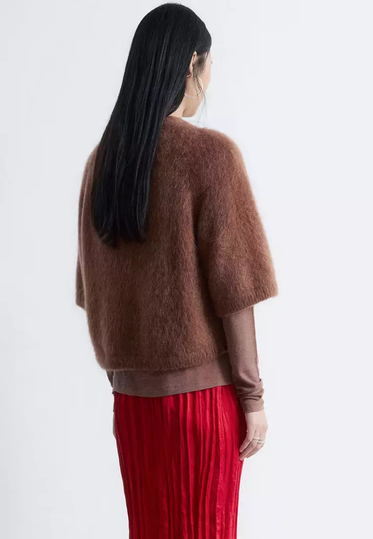 Mohair-Blend Knitted Top