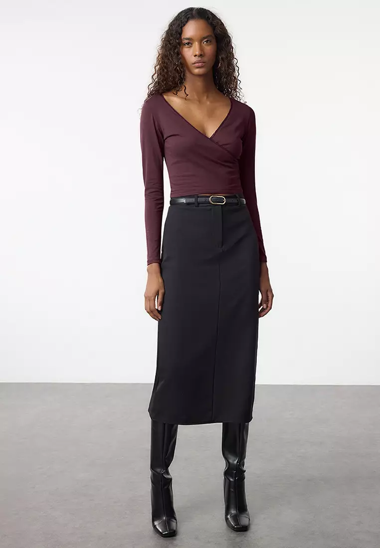 Surplice Crop Top