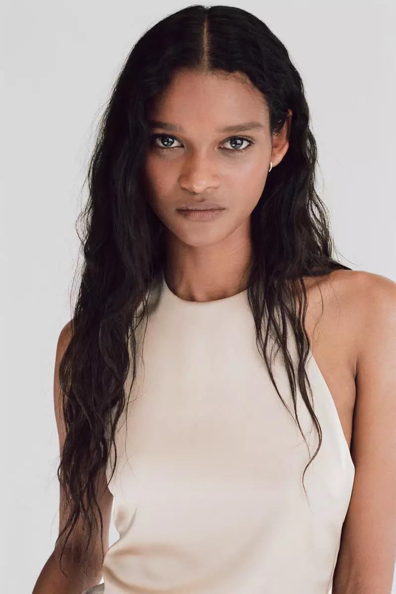 Asymmetric halterneck top