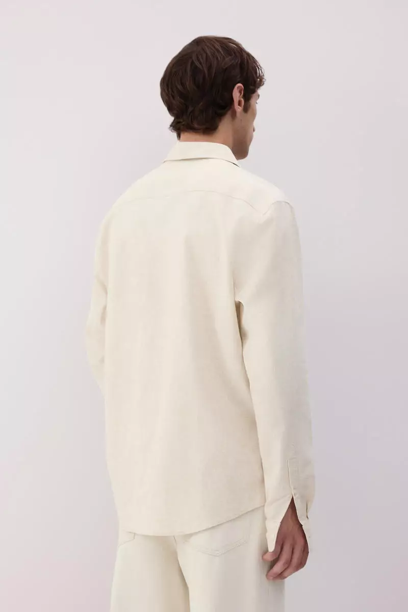 Regular Fit Linen-blend shirt