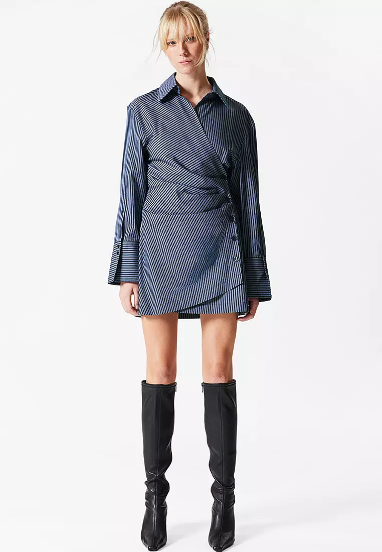 knee length dresses for ladies & Other Stories Velvet Crystal Button Mini Dress  Strawburry17