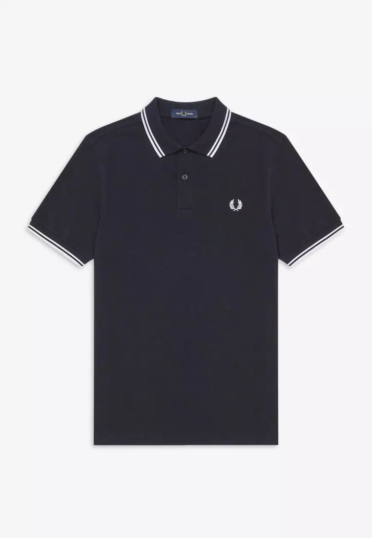 Fred Perry M3600 Twin Tipped Fred Perry Shirt (Navy / White / White)