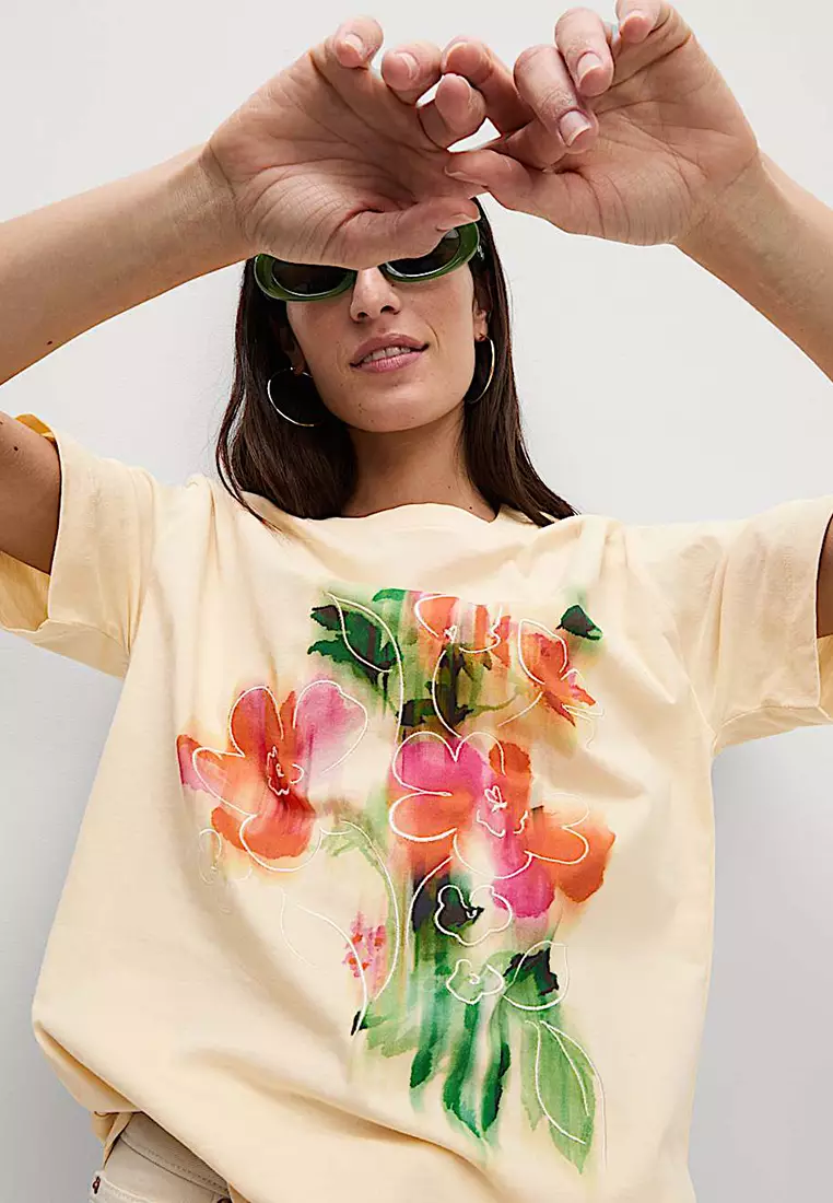 Pure Cotton Graphic Oversized T-Shirt