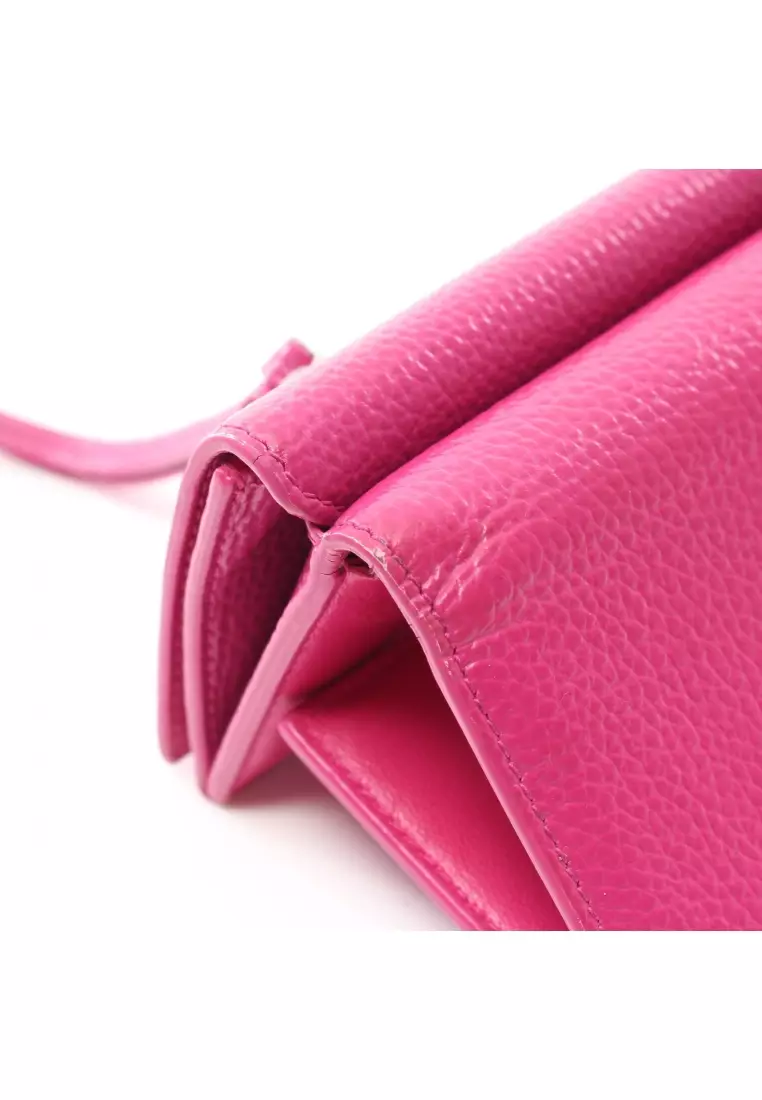 balenciaga pink wallet