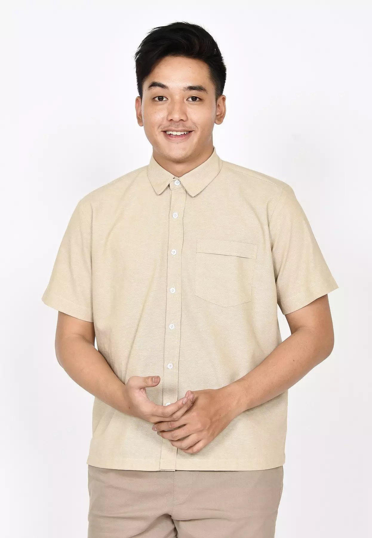 Kemeja Polos S/S Pria