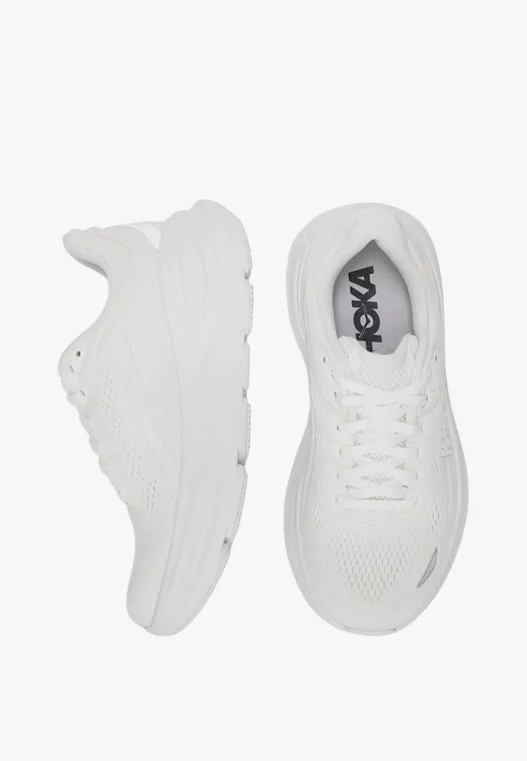 BONDI 9 WIDE WOMEN'S RUNNING SHOES - WHITE