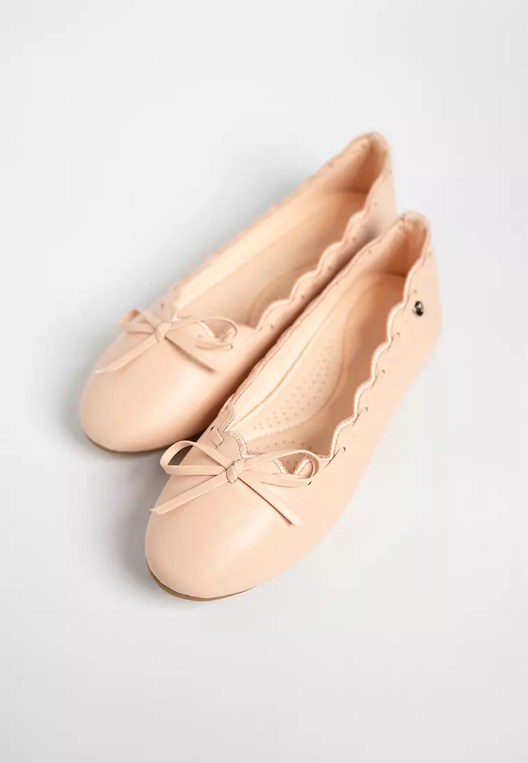 Hannah Scallop Ribbon Flats