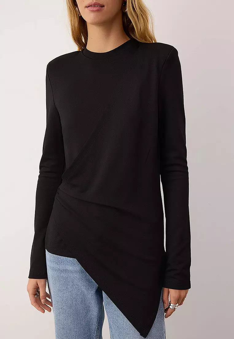 Asymmetrical Hem Knitted Tunic