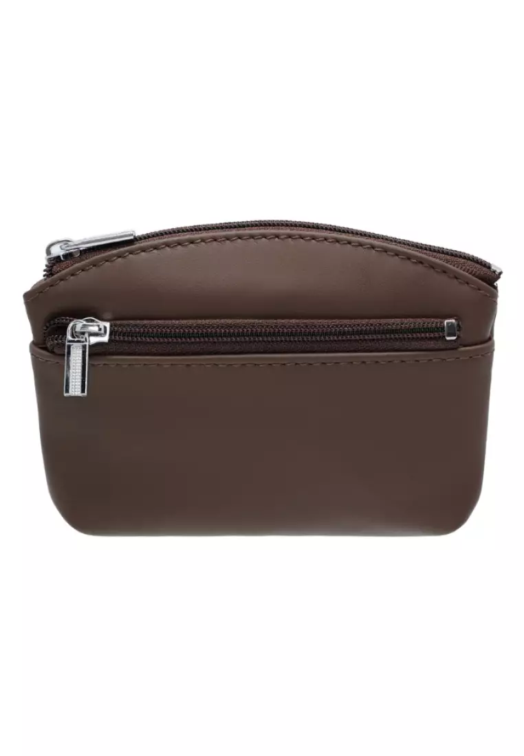 Jack Studio Leather Coin Zipper Pouch Keyholder Wallet JK 40155