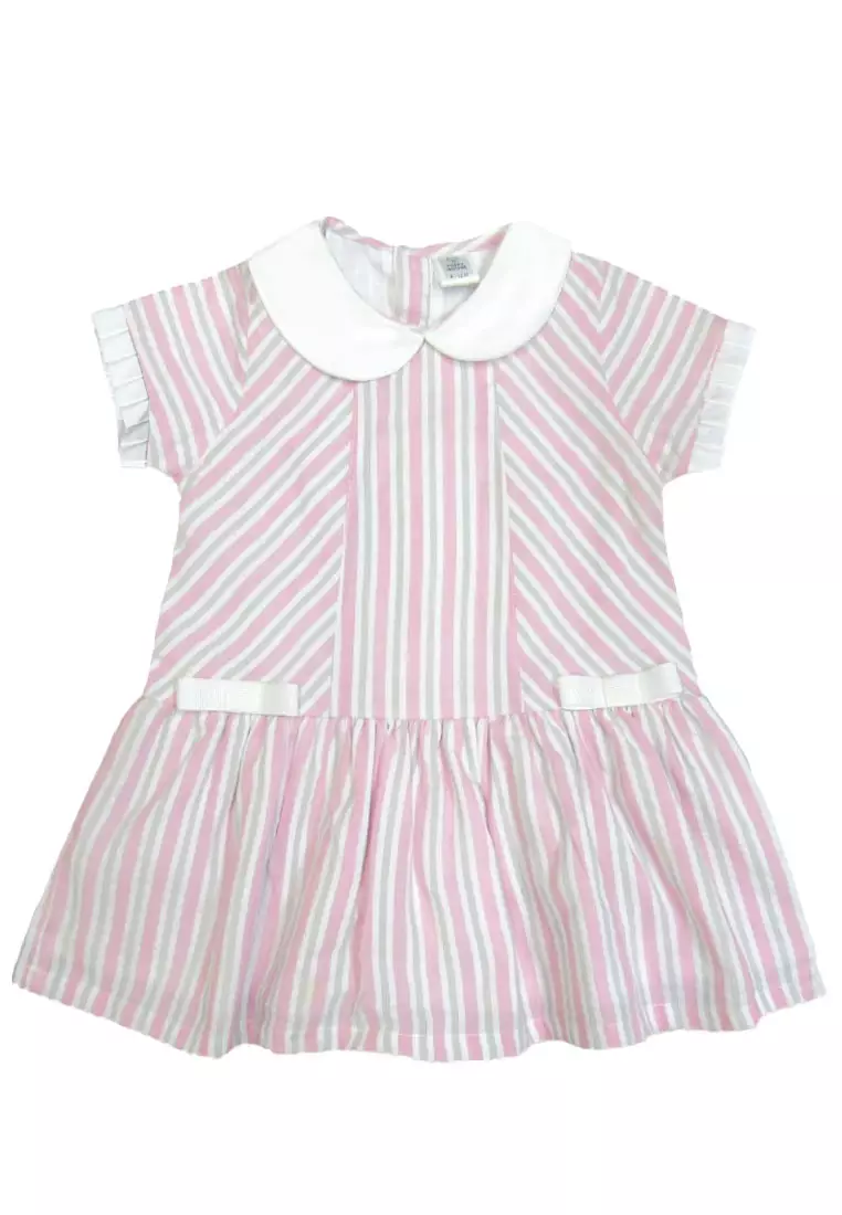 Toffyhouse Toffyhouse Striped Pink Cotton Tea Dress 2024 Buy