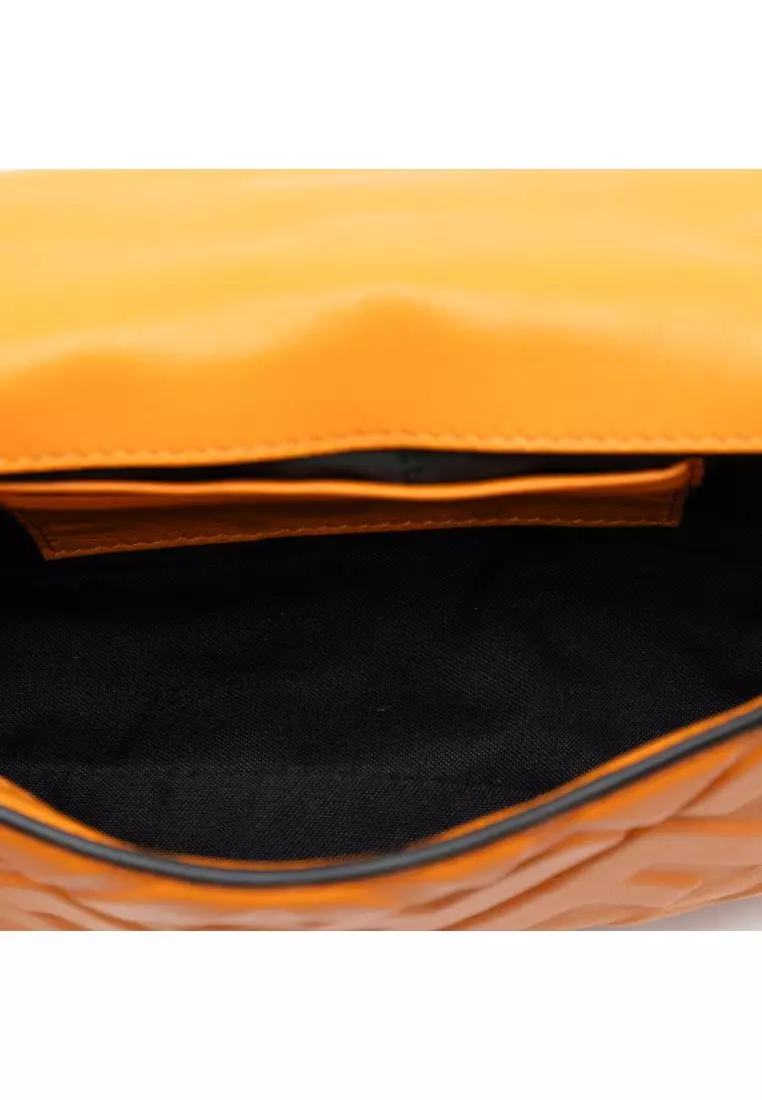 二手 Fendi Mini Zucca 壓花皮革法國包