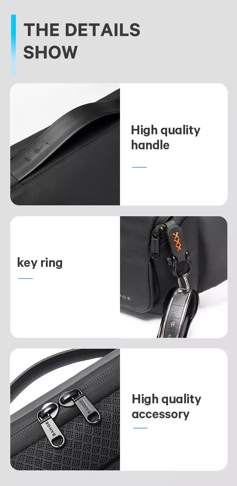 Bange BG77202 Tas Selempang Sling Bag Pria - BLACK