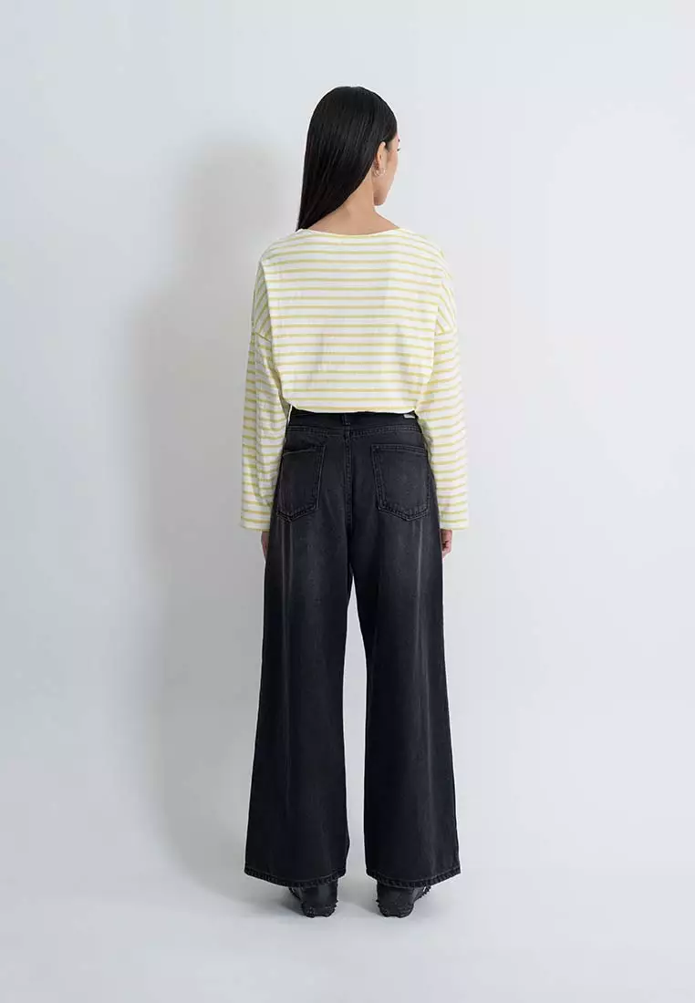 American Holic - Kakogawa Tucked Wide Denim Pants