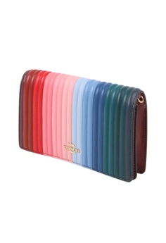 Anna foldover crossbody clutch with rainbow linear quilting online