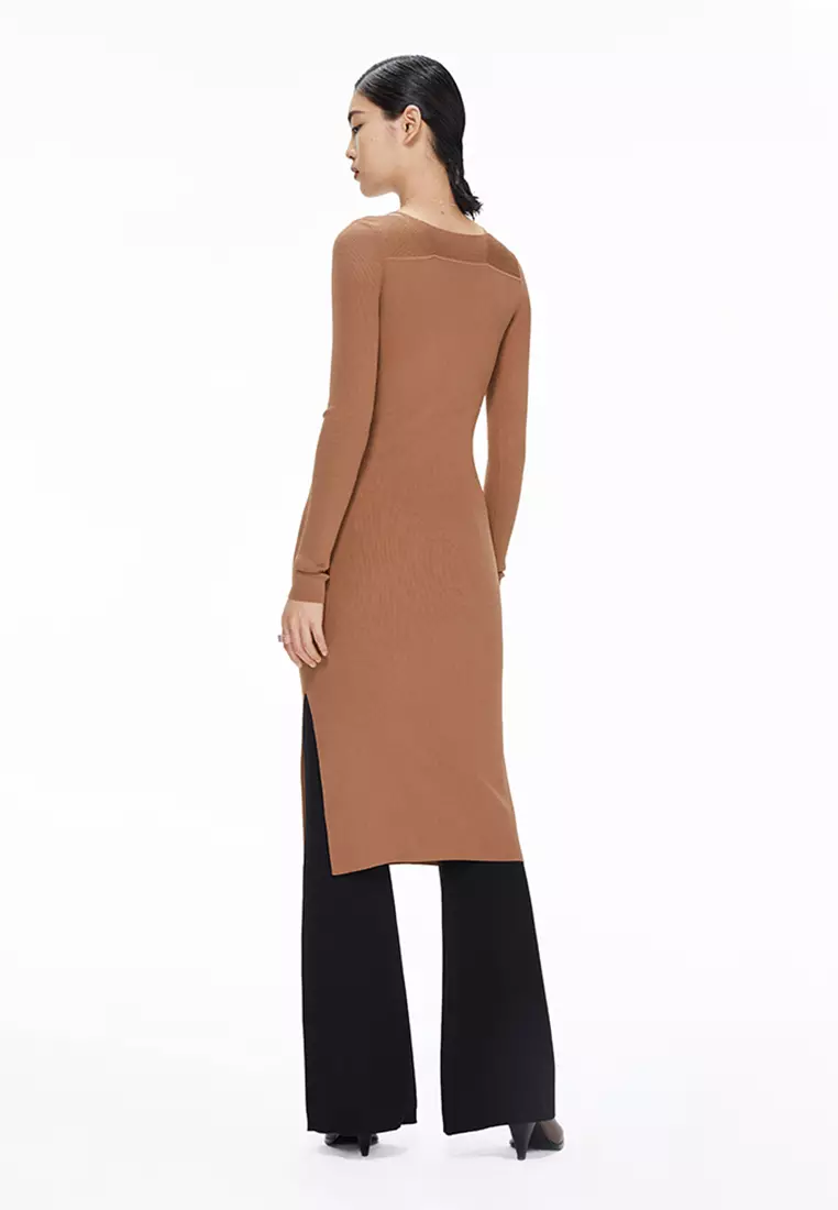 JNBY Women's Slim V-Neck Knit Dress