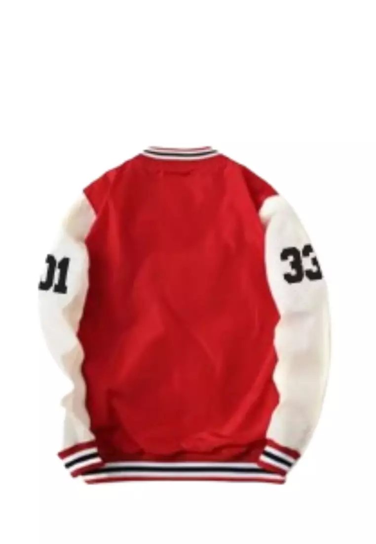 Jaket Varsity Baseball A218 MERAH