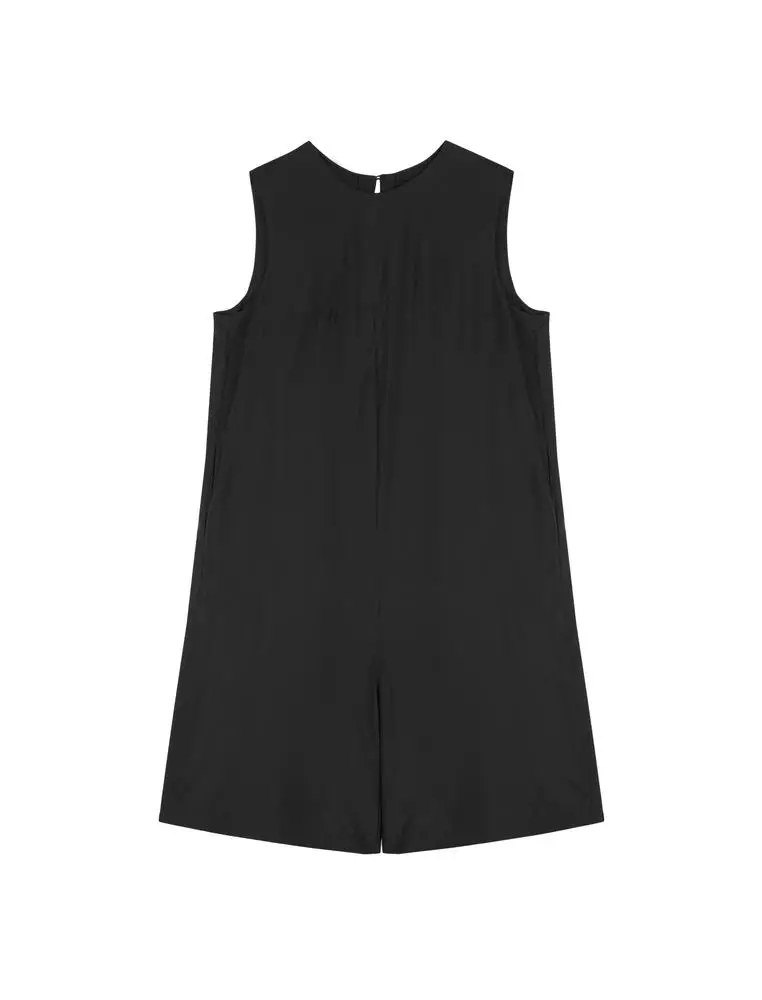 圓領無袖闊腿連體衣